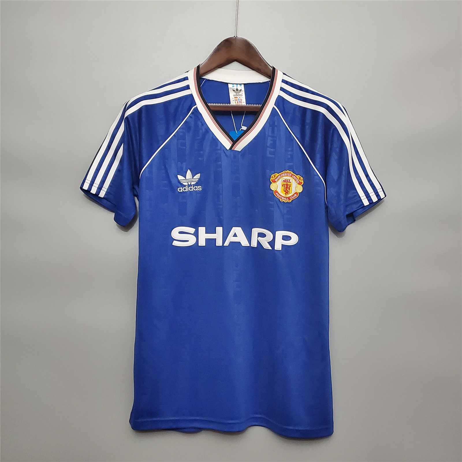 Man. United Maglia Away Blue 1988/89 - NO NOME NO NUMERO - L