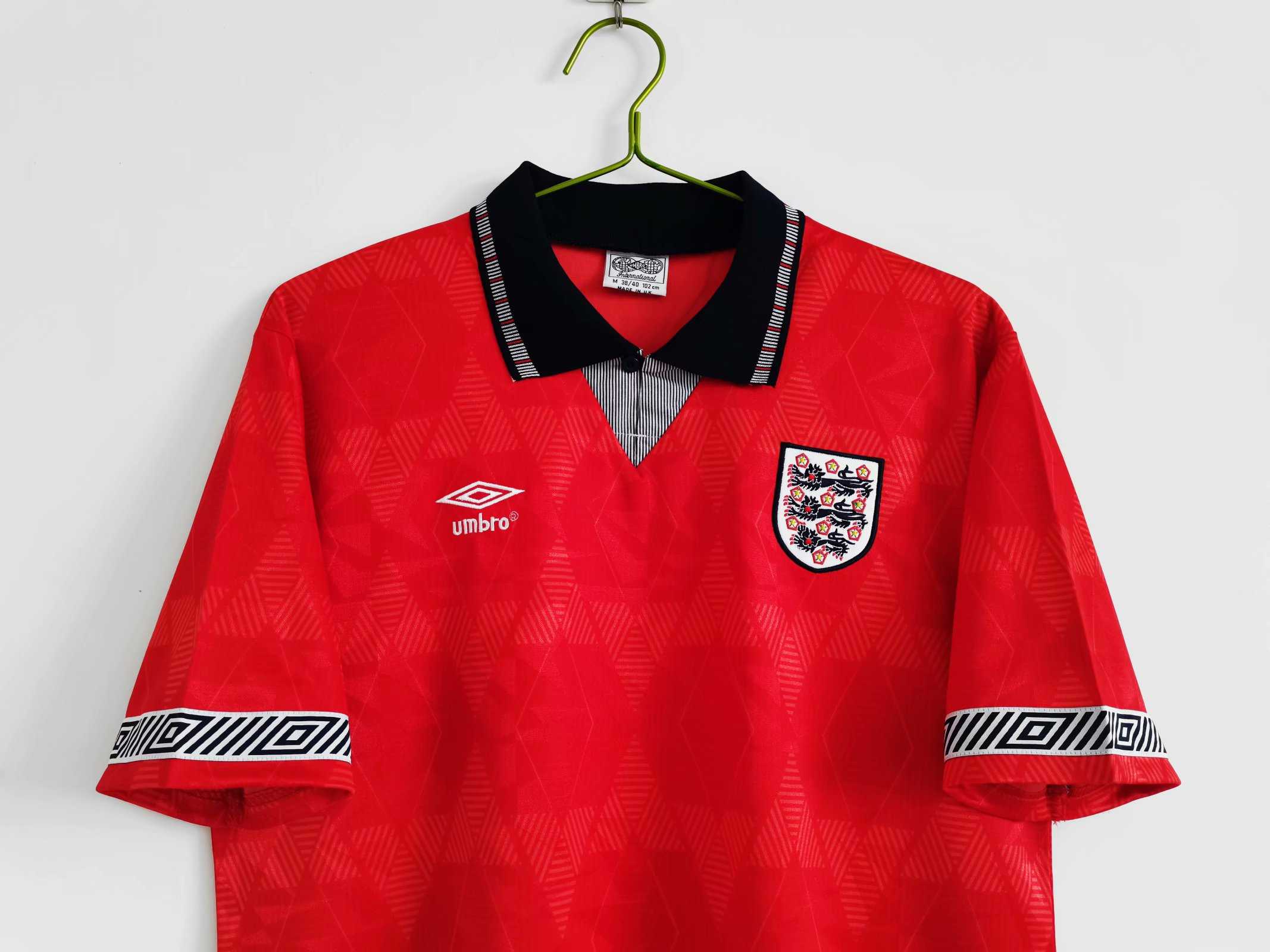 Inghilterra Maglia Away Red 1990