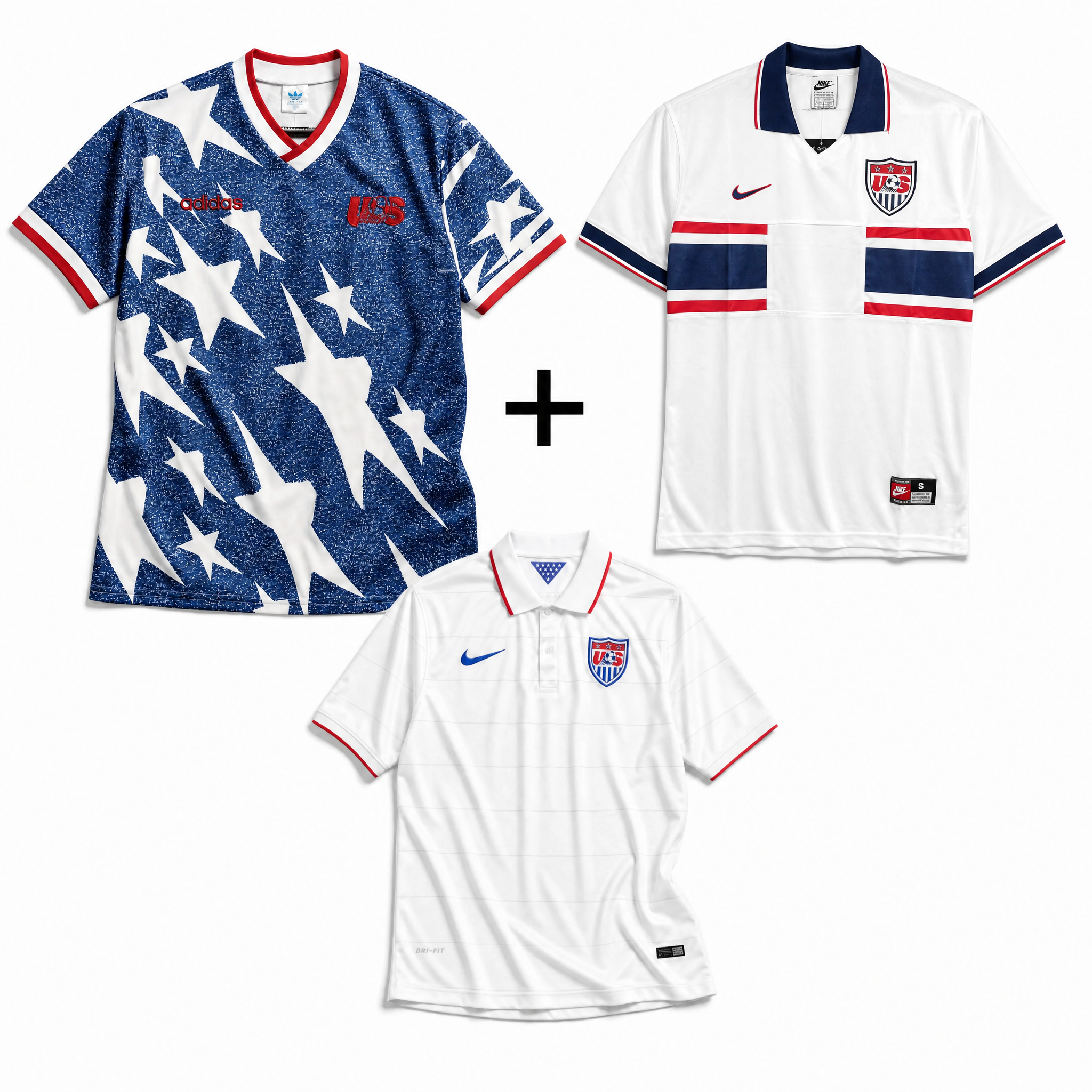 USA Away 1994 + USA Home 1996 + USA Home 2014