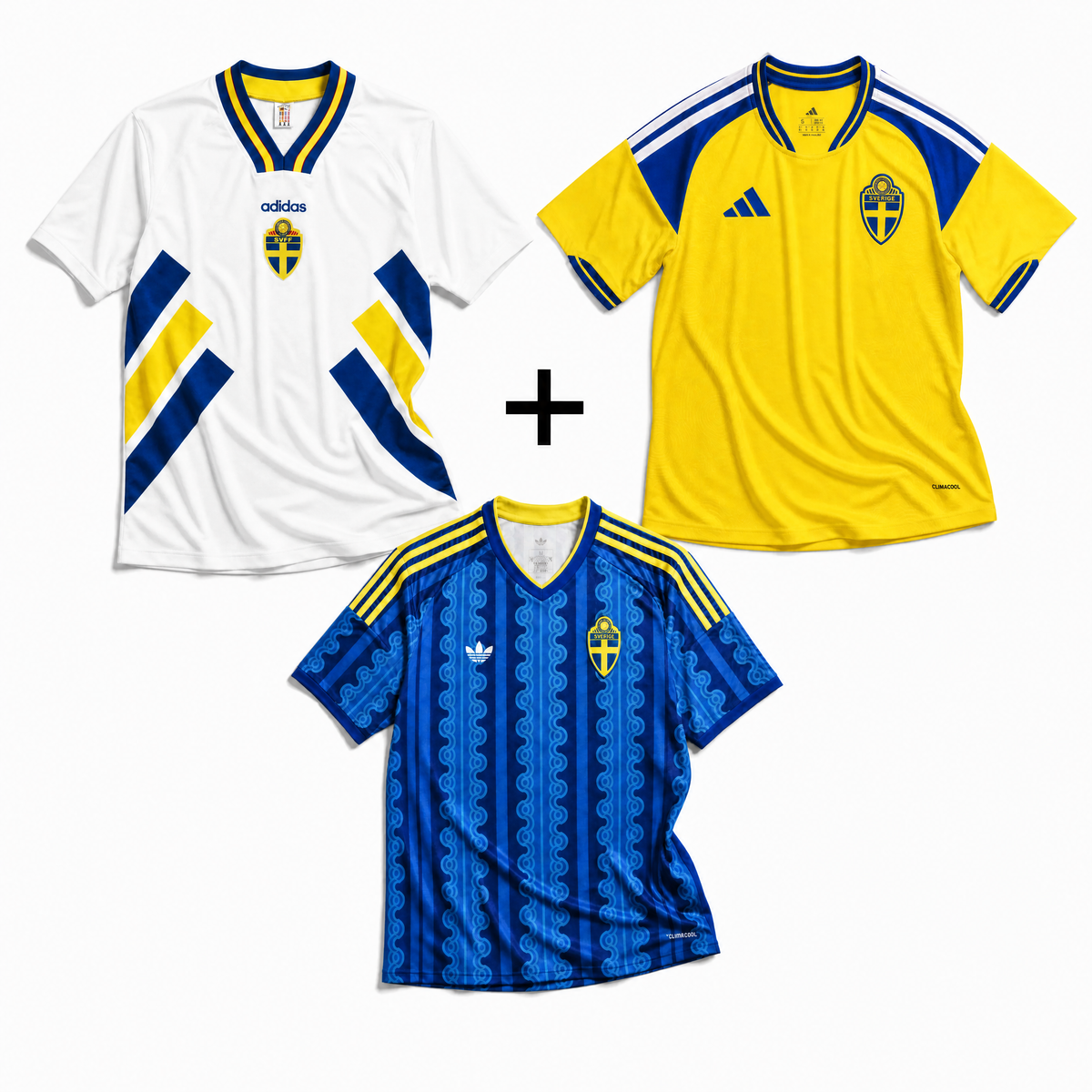 Svezia Away 1994 + Svezia Home 2026 + Svezia Away 2026