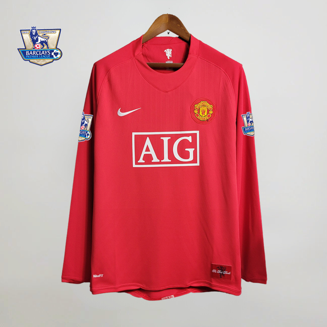 Man. United Maglia Home Pr. League Long 2007/08
