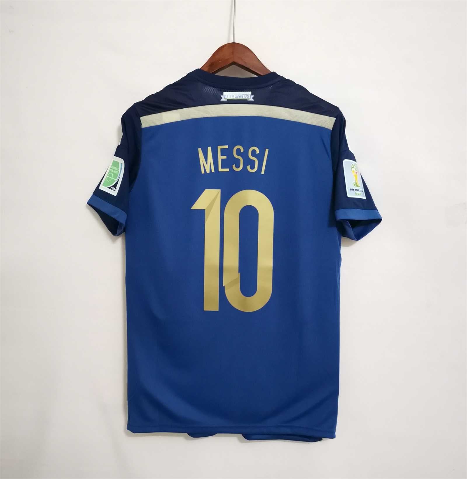 Maglia Messi Argentina Away World Cup Final 2014