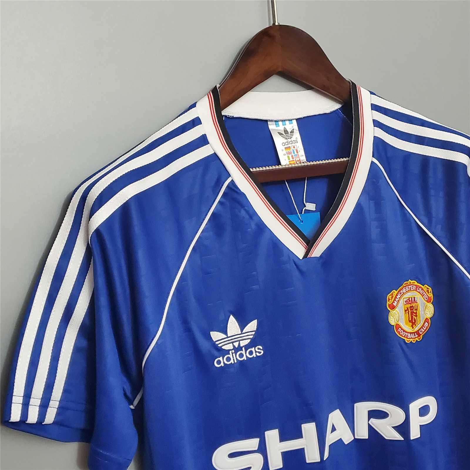 Man. United Maglia Away Blue 1988/89 - NO NOME NO NUMERO - L