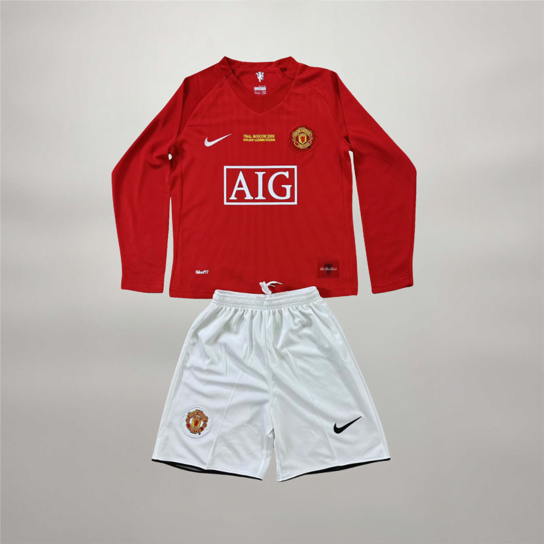 Man. United Completo Home Long 2007/08 UCL Final - BAMBINO
